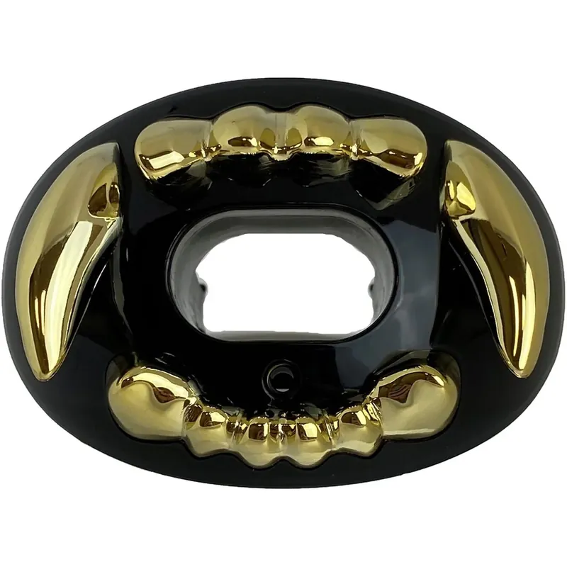 Beperkte Voorraad Battle Sports 3D Apex Predator Oxygen Lip Protector Mondbeschermer Zwart goud