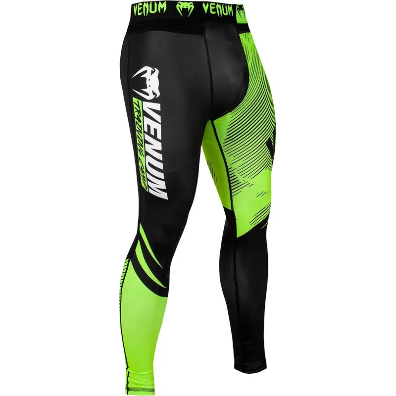 Venum Training Camp 2.0 Compressie Spats - Zwart/Neon Geel S Direct Verzonden