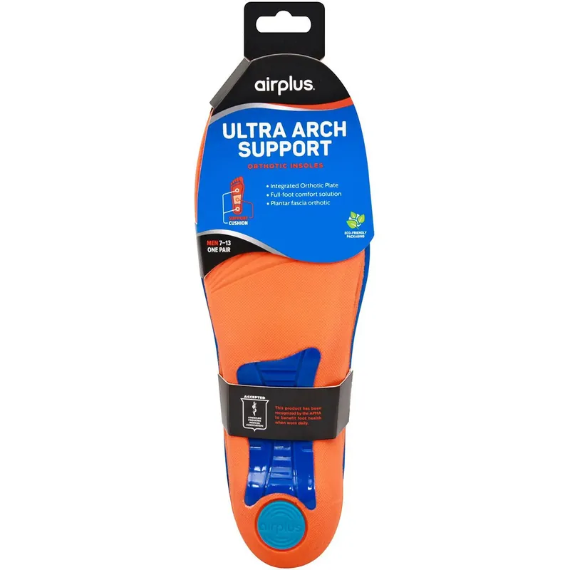 Airplus Herenmaat 7-13 Ultra Arch Support Orthopedische Volledige Lengte Schoeninlegzolen Bestseller