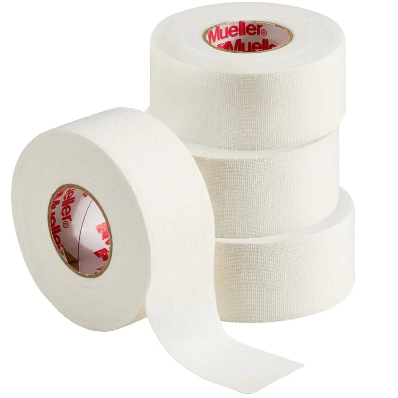 Mueller Sports Medicine MTape Athletic Tape 4-Pack - Wit Gereduceerde Prijs