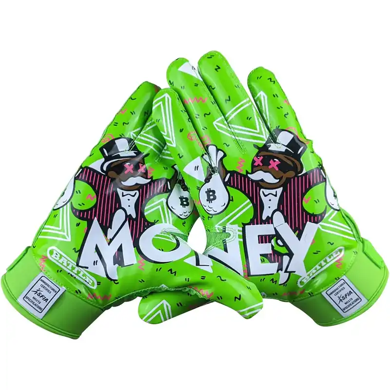 Koop Vandaag Battle Sports Youth Money Man 2.0 Football Receiver Handschoenen - Neon Groen S
