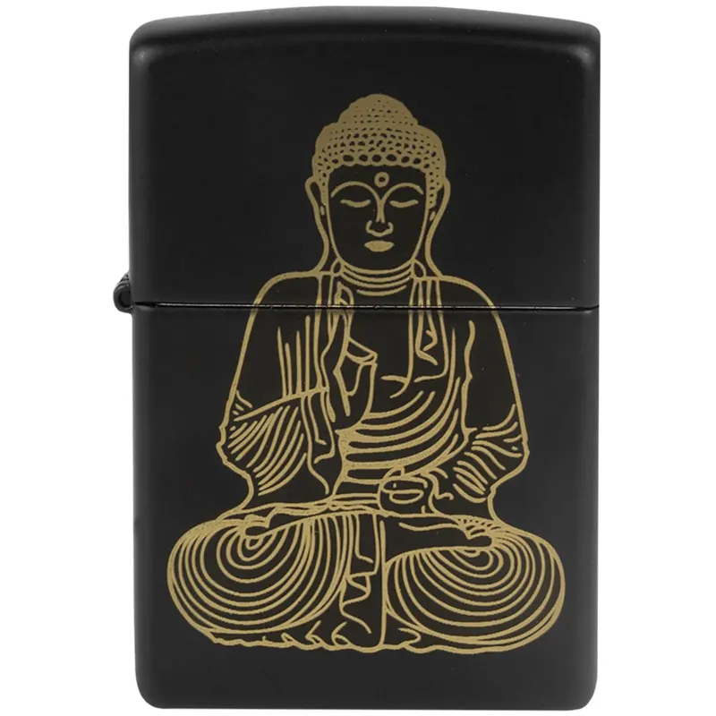 Zippo "The Enlightened One" Buddha Zwarte Mat Winddichte Zakaansteker Nu Kopen