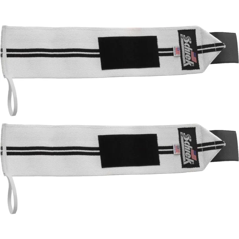 Lage Kosten Schiek Sports Model 1124 Heavy Duty 24" polsbandages - Wit/Zwart