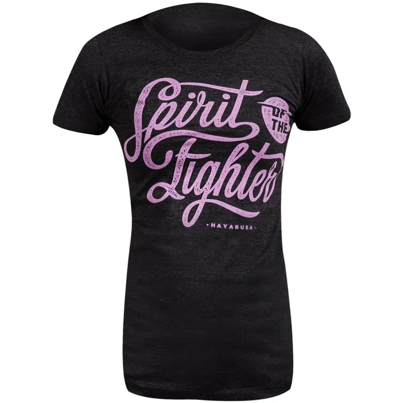 Hayabusa Dames Classic Spirit of the Fighter T-shirt - Groot - Zwart Laatste Versie