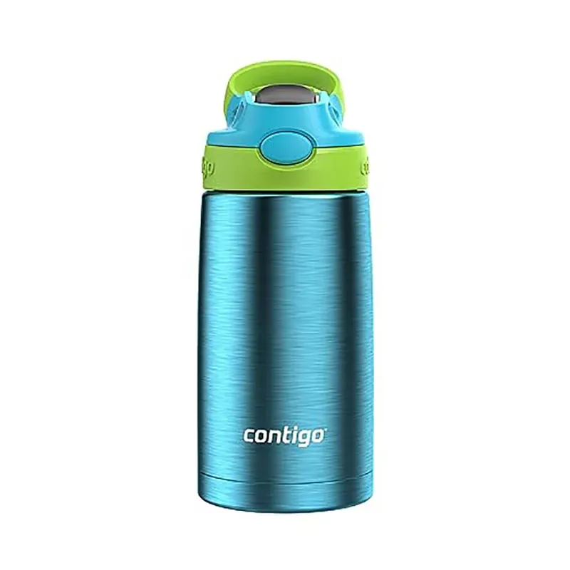 Speciale Aanbieding Contigo Kid's 13 oz. Aubrey roestvrijstalen fles - Blauwe framboos/koele limoen