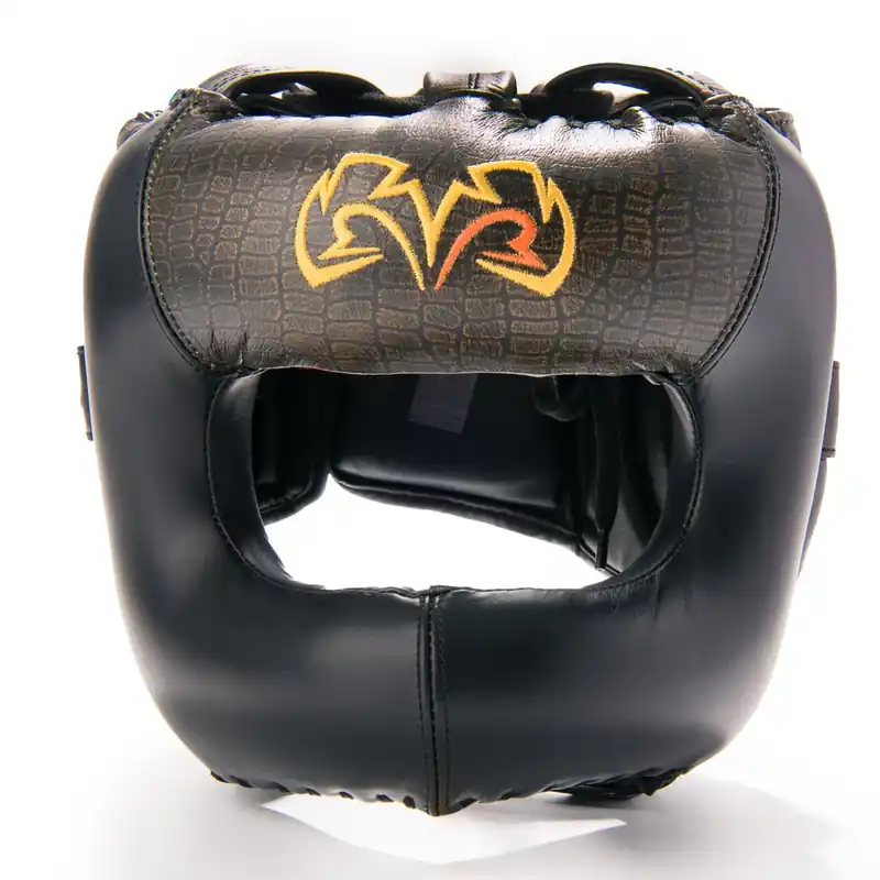 Rival Boxing Guerrero Facesaver hoofdbescherming, krokodillenleer/zwart L / XL Betaalbaar