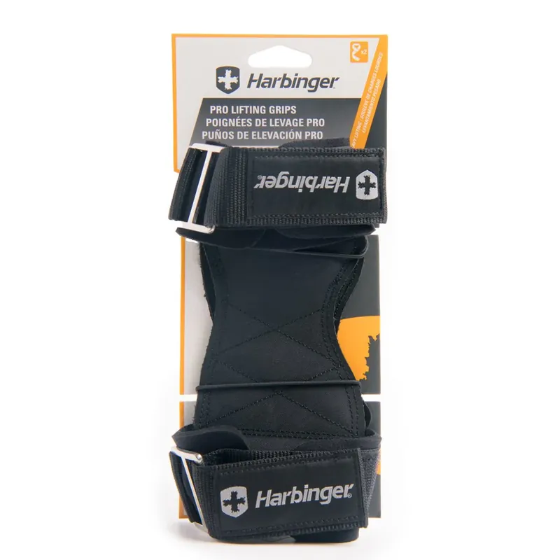 Direct Beschikbaar Harbinger Pro Lifting Grips voor gewichtheffen, zwart Klein