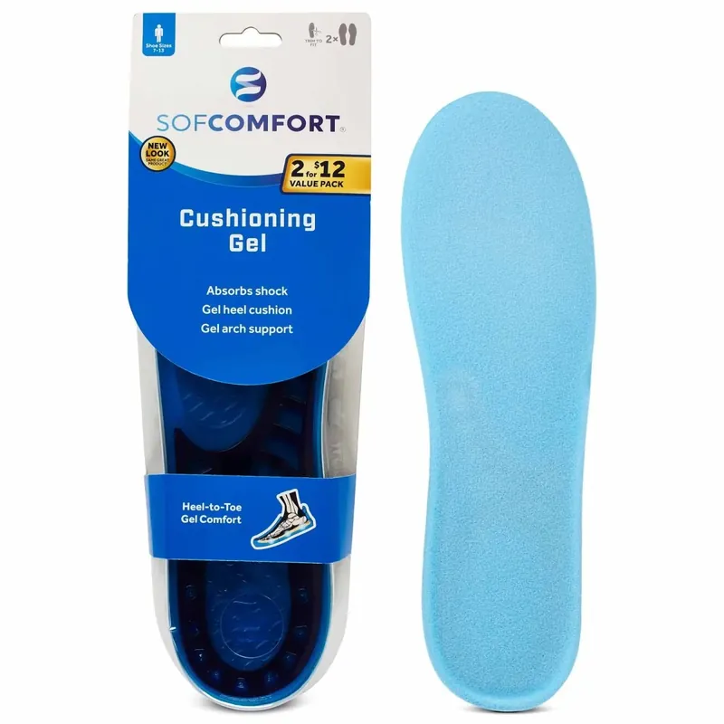Betrouwbaar Sof Comfort dempende gel inlegzolen (2 stuks) Heren 7-13