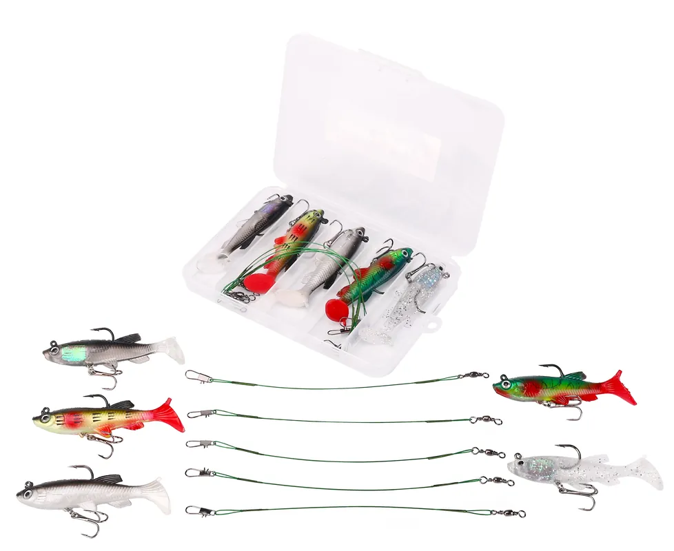 Fabrieksprijs Fish4All Swimbait & Leader Box 4 8cm (14g) (5pcs)