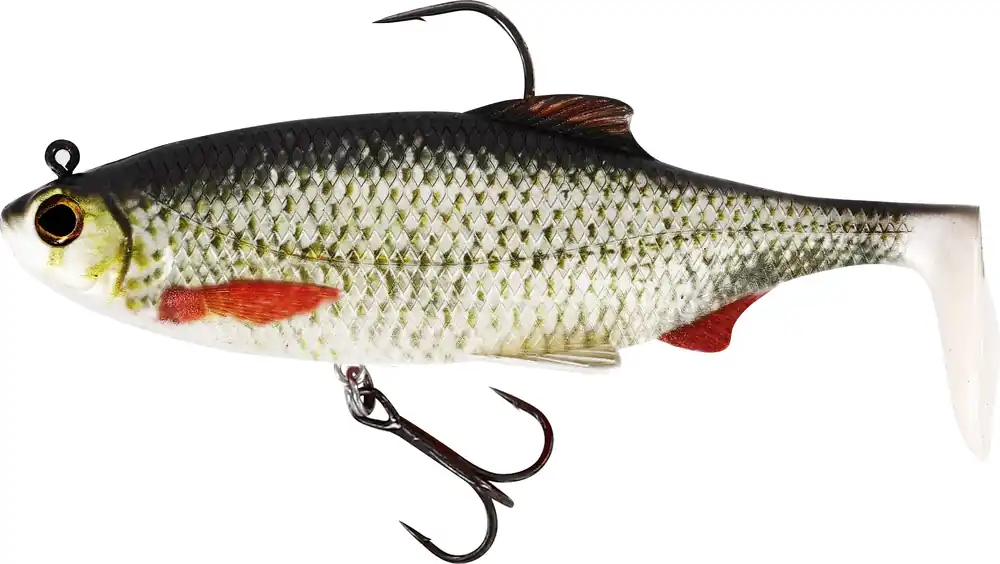 Hete Deal Westin Ricky the Roach Shadtail Rigged 'N Ready 14cm Firetiger