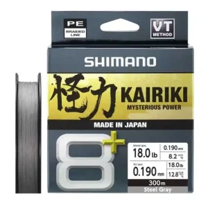 Populair Shimano Kairiki 8+ Grey Gevlochten Lijn 300m 0.13mm/8.3kg