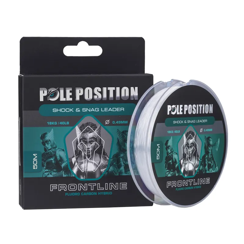 Pole Position Frontline Hybrid Fluorocarbon Karper Leader 50m 0.49mm/40lb Favoriet
