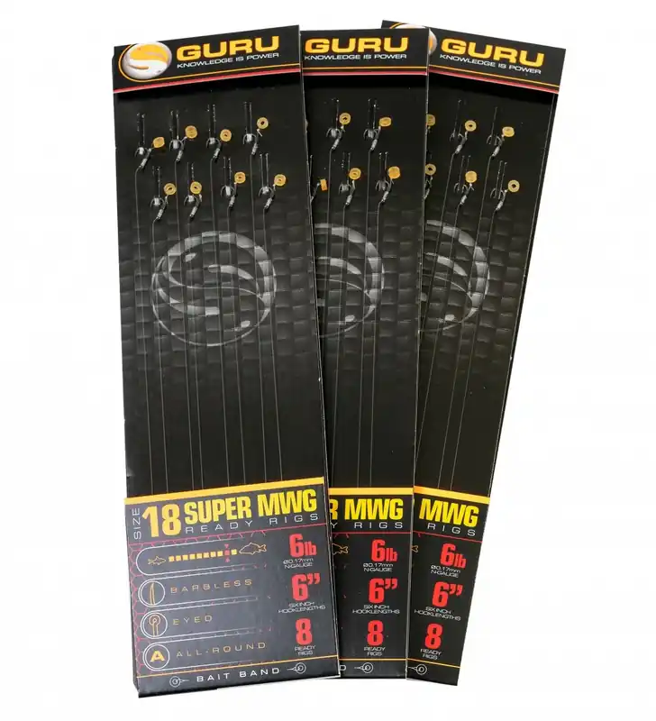 Guru SMWG Banded Ready Rigs 6" (8 Stuks) 12 (0.19mm) 2mm Band Seizoensaanbieding