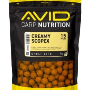 Avid Creamy Scopex Boilies (1kg) 15mm Speciale Aanbieding