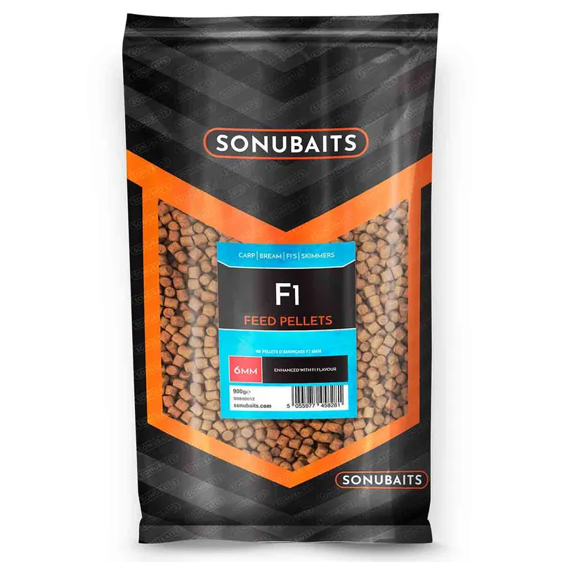 Sonubaits Feed Pellets F1 (900g) F1 6mm (900g) Direct Beschikbaar