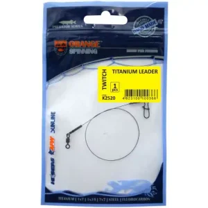 Life Orange Titanium Leader 30cm 18.1kg / 40lb Shop Nu