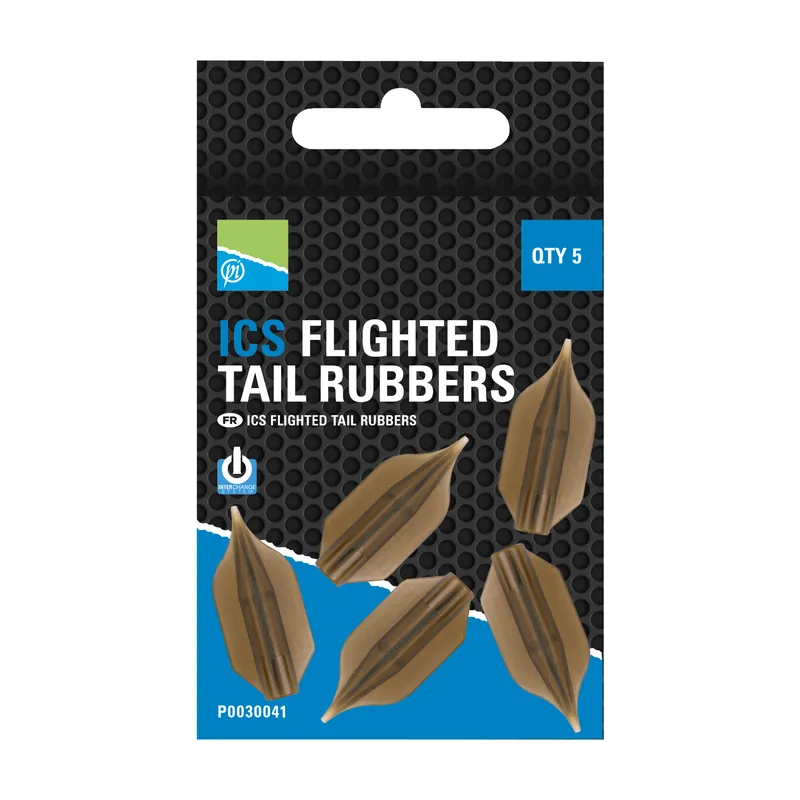 Preston ICS Flighted Tail Rubbers (5 Stuks) Bestel Nu