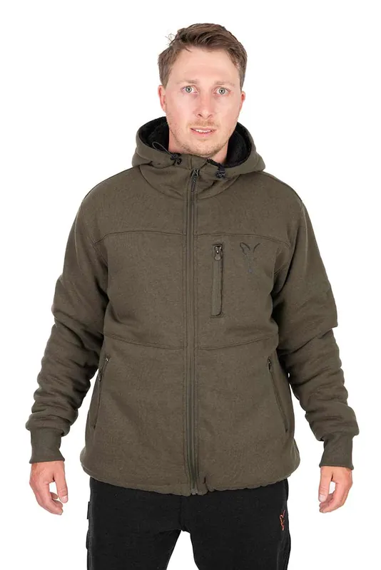Direct Verzonden Fox Collection Sherpa Jas Green/Black L