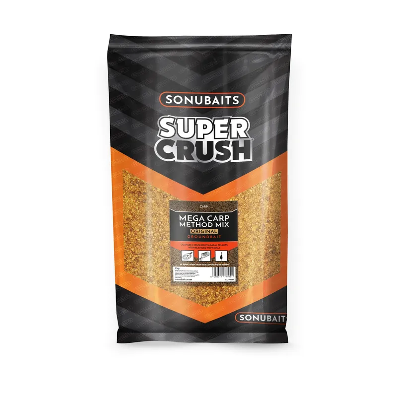 Hoge Kwaliteit Sonubaits Supercrush Mega Carp Method Mix Original Lokvoer (2kg)
