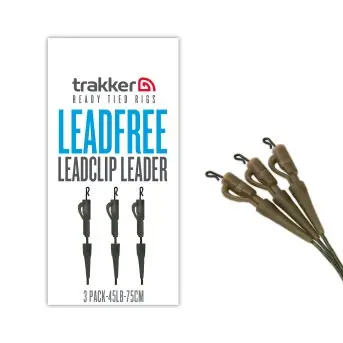 Merkproduct Trakker Leadfree Leadclip Leader 3 Pack 45lb (75cm) (3 Stuks)