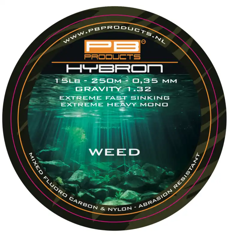 Superprijs PB Products Hybron Weed Nylon Vislijn (600m) 0.40mm/20lb