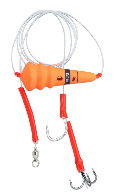 Must-Have Uni Cat Baitfish GT-41 Comb Meerval Rig 3/0 + 9/0 (48,4kg) (200cm)