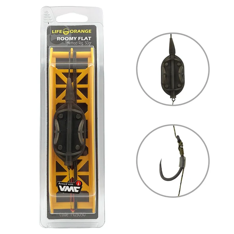 Life Orange Method Rig Roomy Flat Onderlijn (80cm) 30g Gratis Retour