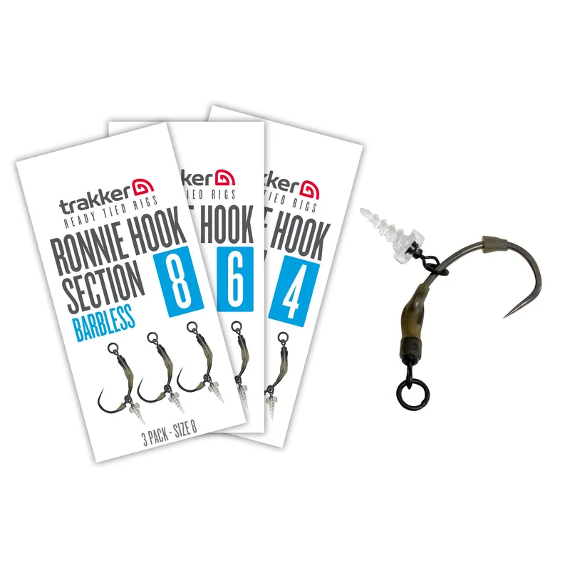Seizoensaanbieding Trakker Ronnie Hook Section Barbless (3 Stuks) 4
