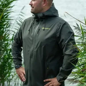 Ridgemonkey APEarel ThermaPro Waterproof Shell Coat Green L Direct Verzonden