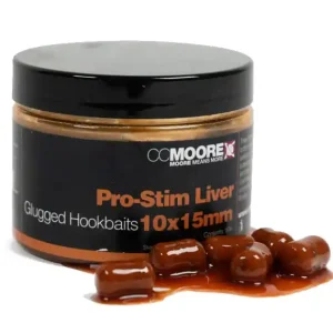 Hoge Kwaliteit CC Moore Pro-Stim Liver Glugged Hookbaits 10x15mm (50 stuks)