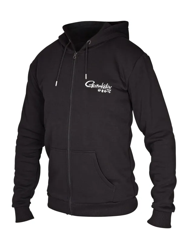 Gamakatsu Hoodie Classic JP Zipped Black L Hoge Kwaliteit
