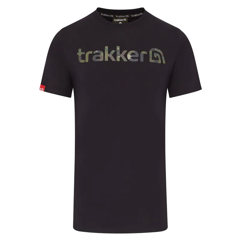 Trakker CR Logo T-Shirt Black Camo L Beste Prijs