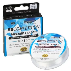 Sunset Tapered Leader Rs Competition 10x15m 0.16-0.48mm Gratis Retour
