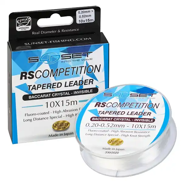 Sunset Tapered Leader Rs Competition 10x15m 0.16-0.48mm Gratis Retour