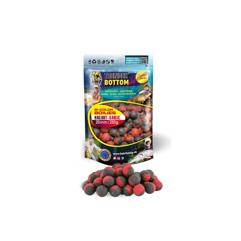 Behr Trendex Bi-Color Boilies Halibut-Garlic (250g) 10mm Express Levering