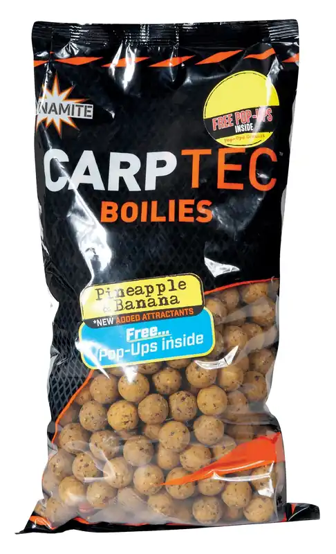 Hoge Kwaliteit Dynamite Baits Carptec Pineapple & Banana Boilies (1.8kg) 15mm