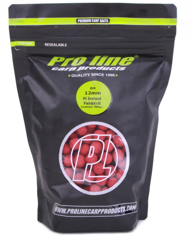 Pro line Hi Instant Fish & Krill 12mm Bollies 500gr Koop Online