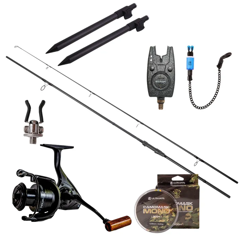 Ultimate Adventure Carp Stalker Complete One Rod Set (3lb) Ultimate Adventure Carp Stalker 1.80m + Ultimate Indura CP 4000 Nu Kopen