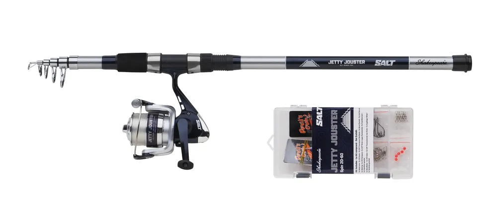 Koop Vandaag Shakespeare Salt Jetty Jouster Tele Zeevis Combo Set 2.40m (20-60g)