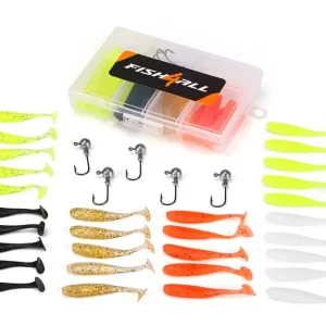 Beperkte Voorraad Fish4all Swimma Softbait & Jighead Box (35pcs)