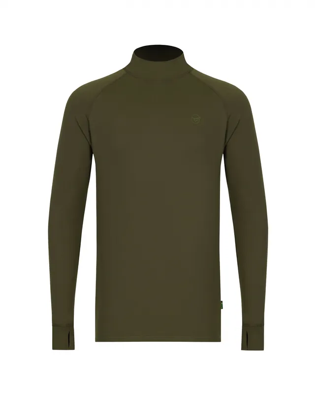 Korda Mock Neck Thermal LS Shirt Dark Olive L Shop Nu