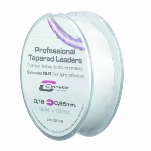 Seizoensaanbieding Cinnetic Professional Taper Zeevis Leaders NLR (15m) (10 Stuks) 0.18mm-0.55mm