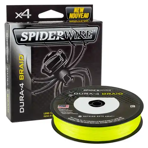 Gecertificeerd Spiderwire Dura 4 Braid Hi-Vis Yellow 0.35mm (300m)