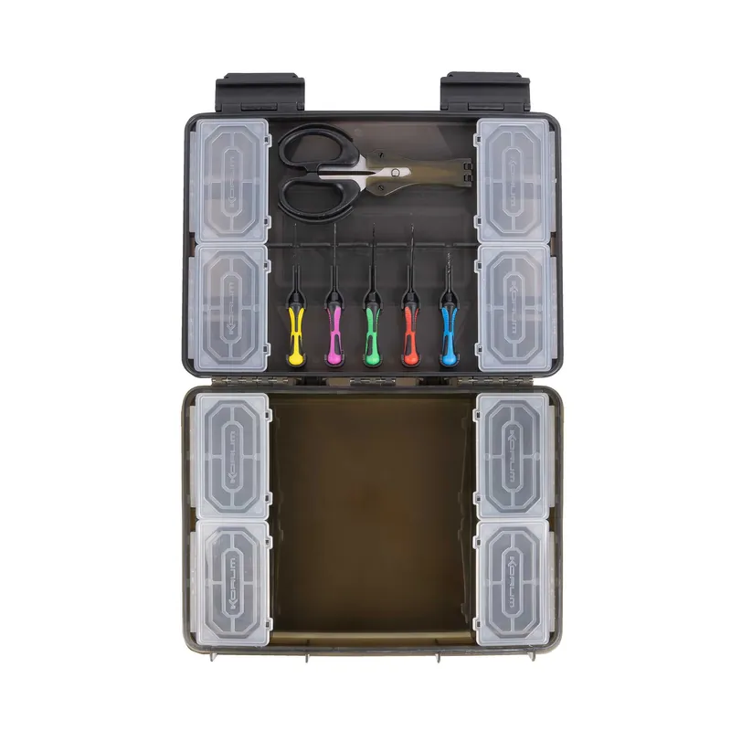Bestseller Korum Slim Blox Loaded Tacklebox (Incl. 6 Baiting Tools!)