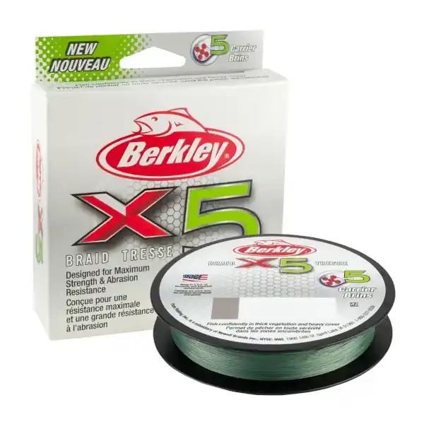 Uitverkoop Berkley X5 Braid Low-Vis Green 300m 0.06mm