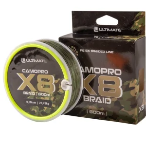 Beste Prijs Ultimate Camopro X8 Braid Gevlochten Karperlijn (600m) 0.17mm/11.84kg
