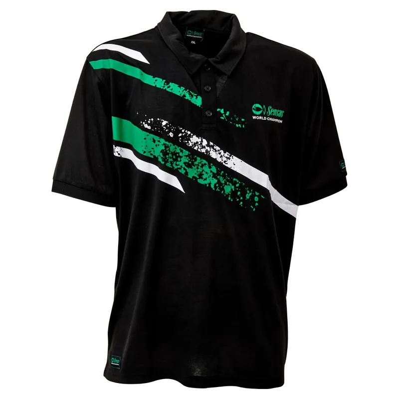 Sensas Stripes Black Polo T-Shirt L Gereduceerde Prijs
