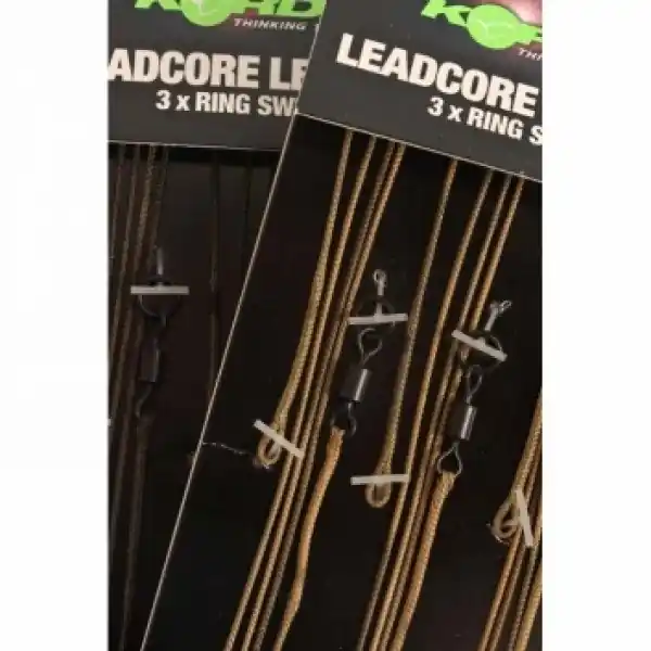 Superprijs Korda Leadcore Leaders Ring Swivel Weed