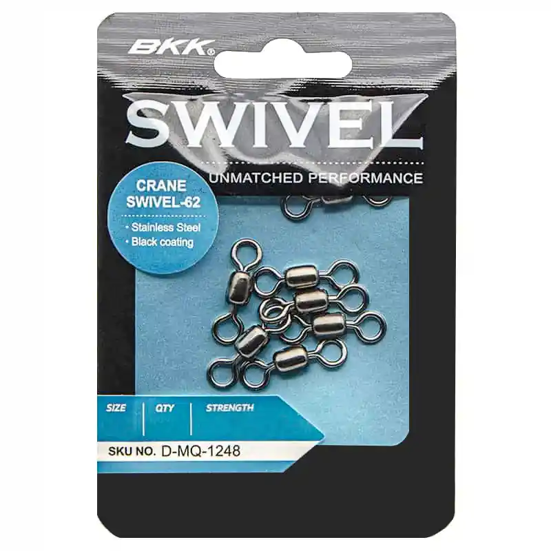 Nieuw BKK Crane Swivel-62 Stainless Steel Black Size 1/0 - 5pcs (250kg)