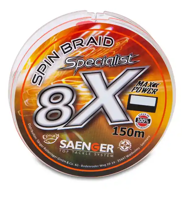 Bestel Nu Saenger 8x Specialist Spin Braid 150m 0.12mm